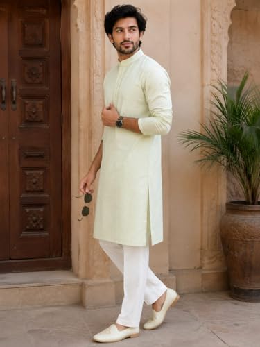 Image of Jagdish GARMENTS Cotton Trendy Embroidery Kurta for Men for Festive