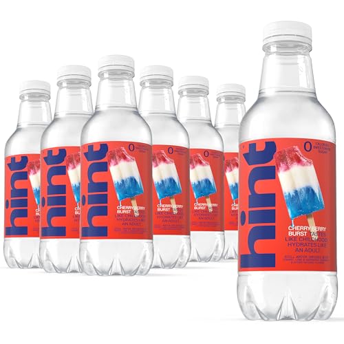 Image of Hint Fruit-Infused Bottled Water, Cherry Berry Burst - Purified Water Beverages with Zero Calories, Natural Flavors, and Sugar Free - 16 Fl Oz (Pack of 12)