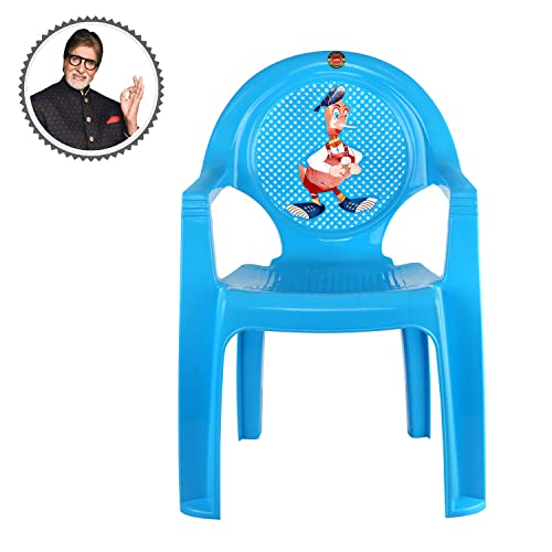 Image of Cello New Tulip Comfortable Kids Chair with Backrest for Study Chair|Play|Dining Room|Bedroom|Kids Room|Living Room|Indoor-Outdoor|Dust Free|100% Polypropylene Stackable Chairs, Blue
