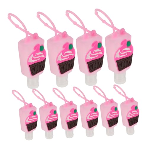 NOLITOY 10 Piezas Botella De Silicona Para Pasteles Botellas De Viaje Para Artículos De Tocador Mini Viaje Boquillas Dispensador Tubos Vacíos Botellas De Liquido De Viaje Gel De Sílice