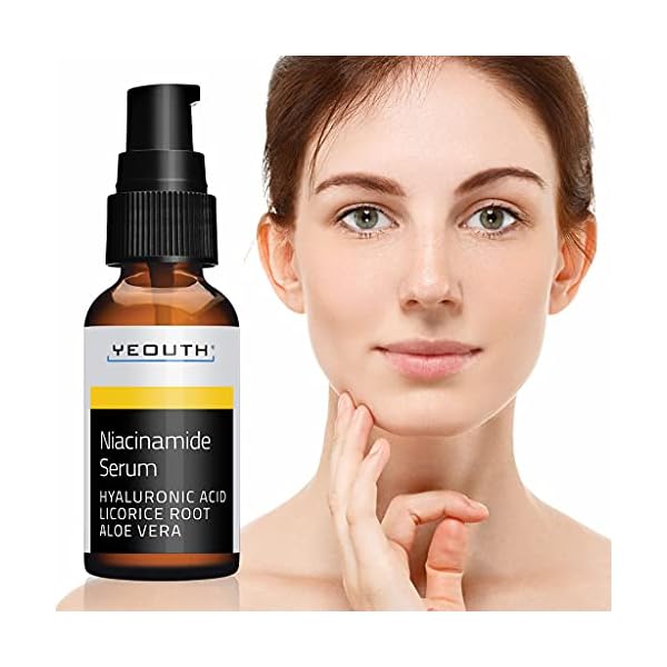YEOUTH Niacinamide Serum for Face 10% with Hyaluronic Acid & Aloe Vera, Hydrating B3 Face Serum for Women & Men, Brightening Serum, Enhancing Skin Care 1oz