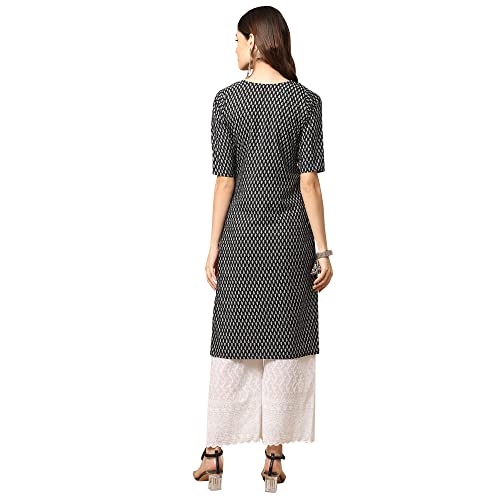 Image of Pinkmint Women's Crepe Floral Regular Kurta