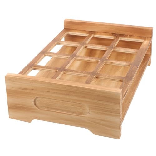 STOBAZA Shot Glasses Holder Wine Cup Storage Tray Multi-compartment Wine Cup Organizer for Home Kitchen Bar and Office Sturdy Construction for Various Glasses