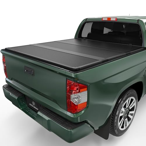 Tonneau Cover May Come Off While Driving - 2022-2023 Toyota Tundra & Tundra Hybrid 7 YITAMOTOR Tailored FRP Hard Tri-Fold Truck Bed Tonneau Cover Fits for Toyota Tundra 2022 2023 2024 2025 2026 5.5ft Bed (Excl. Trail Edition) with Deck Rail System, Effortless Installation