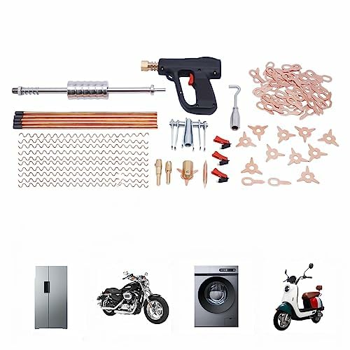 HENHAIY 86PCS Dent Puller Welder Kit, Car Spot Stud Dent Welder Kit, Car Body Spot Repair Device, Connect The Sheet Metal Repair Machine, Mini Welding Machine Tool, for Car Body Panel