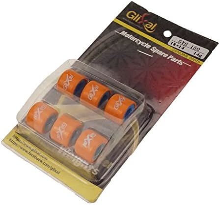 Glixal ATKS-04022 18x14mm High Performance Racing Variator Roller Weights Set 152QMI 157QMJ GY6 125cc 150cc Scooter Moped ATV Go-Kart (14 gram)