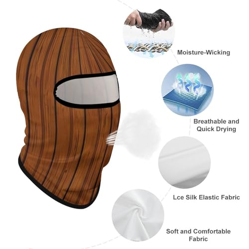 Balaclava Mask for Men Balaclava Ski Mask Brown Wood Pattern Winter Face Mask Face Cover for Cycling miniatura 3
