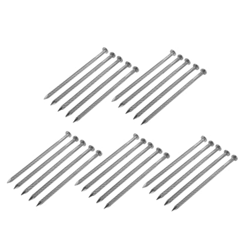 LIFKICH 25個 ステンレス スチール 床 釘 雑草 バリア スパイク 亜鉛メッキ 金属 杭 カーペット 鋲 階段 スパイラル アンカー スパイク カーペ