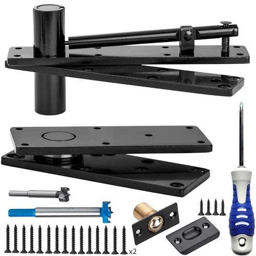 Hidden Door Hinge,870Lbs Load-Bearing，Larger Thickened Solid Steel Structure - Heavy Duty 360°