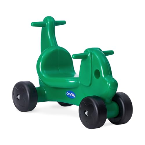 Careplay 2-in-1 Puppy Push & Ride-on Toy, Indoor & Outdoor Use, Low Profile Seat, Recommended for Children up to 50lbs, Durable Construction, Made in The USA (Green)