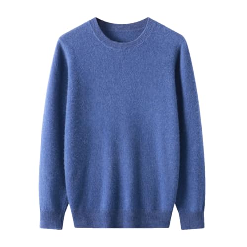 Men's Wool Sweater Knit Crew Neck Warm Business Pullover Jumper Soft Lightweight Tops
