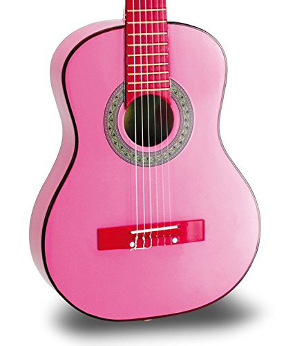 Klassieke houten gitaar met 6 snaren. Stembaar. Realistisch geluid. plectrum. Muziekmethode. draagriem. Stickers met… - Image 4
