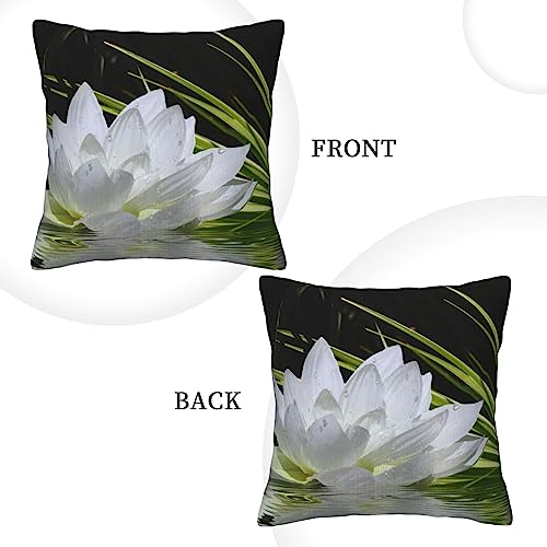 Housses de coussin lotus et pierres zen carrées 40x40cm TOMPPY déco lit et chambre salon - 4