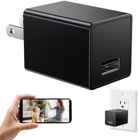 Hidden Spy Camera 1080P WiFi Wireless Small HD Home Office Security Camera Compact Surveillance Monitoring Cameras Micro Indoor Cameras Motion Detection with App Live Feed