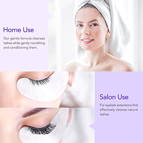 Lash Shampoo Eyelash Extension Shampoo Lash Extension Cleanser Lash Foam Cleanser Eyelid Cleanser For Eyelash Care Makeup Remover, Paraben & Sulfate Free For Salon And Home Use (Lavender 600Ml) #TOP5