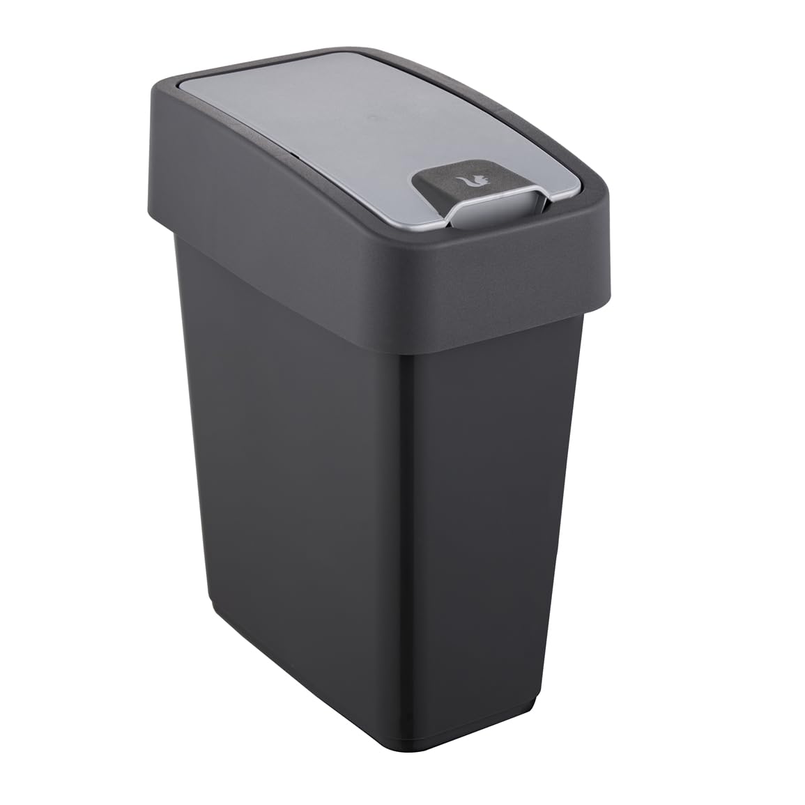 Keeeper Poubelle avec Couvercle Rabattable Soft Touch 10 L 29.5x18x36.5 cm Gris Graphite