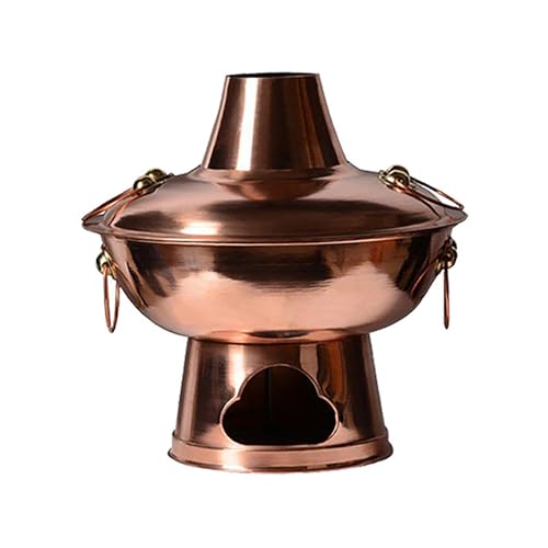 Olla China para Fondue de Carbón 28 cm de Cobre miniatura 1