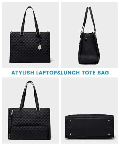 Image of Handcuffs Women's Lunch Tote Bag with Laptop Compartment 2-in-1 Insulated Lunch Tote & Work Handbag Fits 15.6 Inch Laptop Waterproof Office Tote for Work Travel & Picnic