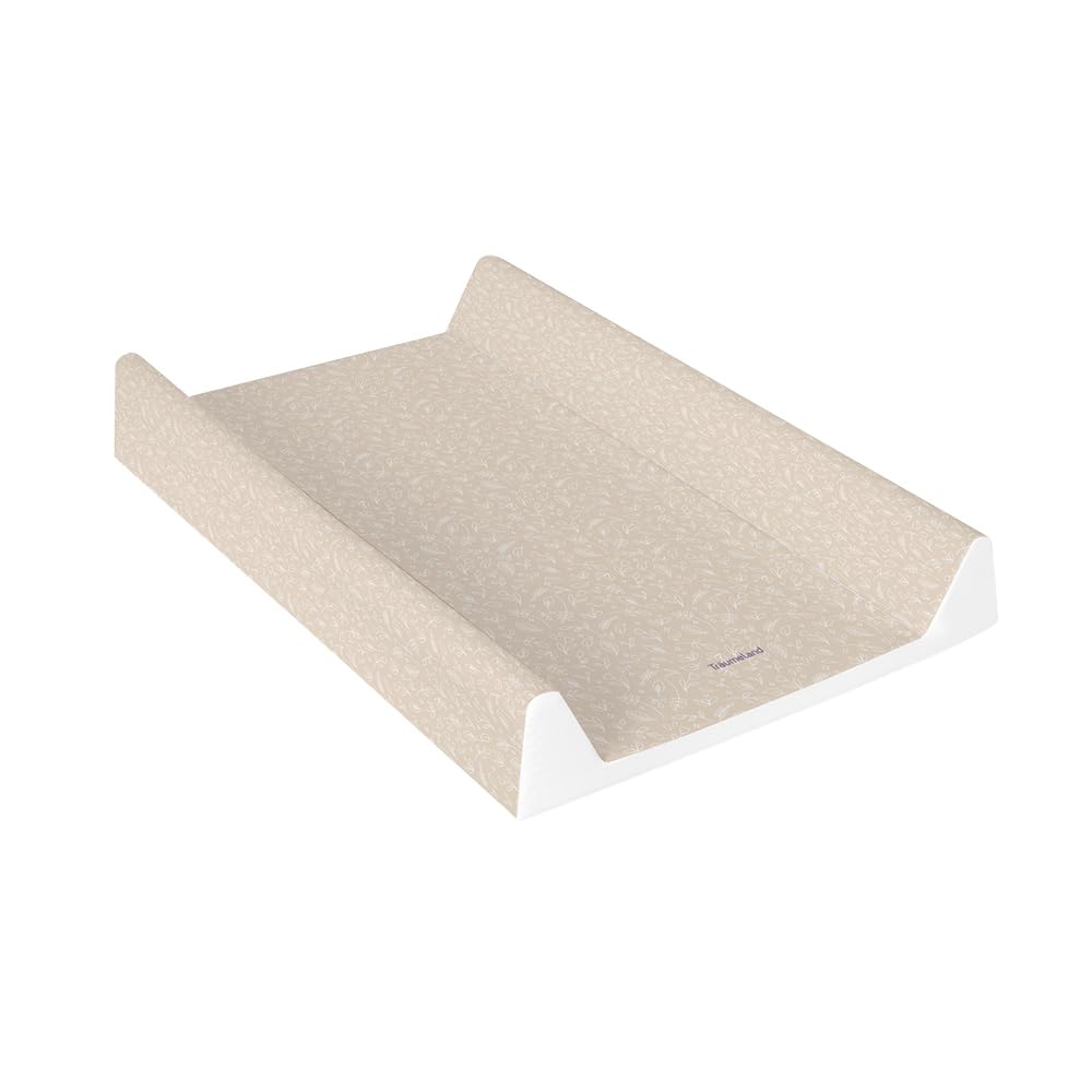 TRÄUMELAND Garden - Cambiador impermeable y lavable con diseño floral, cambiador de fieltro térmico y PVC sin ftalatos, 50 x 70 cm