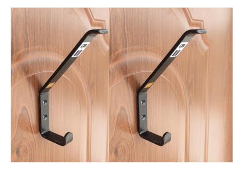 Image of Brahmaji Helmet Holder Cum Keys Hanger Jacket Hook Wall mountable Laptop Bag Helmet Hanger Multipurpose Organizer Hook Extra Helmet Inner Material Safe Unique Premium Model 2026 (Black) (Pack of 2)