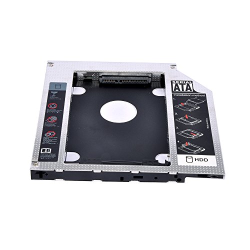 Baijixin Universal 12.7mm SATA to SATA 2nd SSD HDD Hard Drive Caddy Case Adapter Tray Enclosure for Laptop CD/DVD-ROM Optical Bay - Image 2