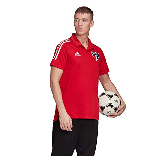 Camisa Polo São Paulo 20/21 Adidas Masculina - Vermelho