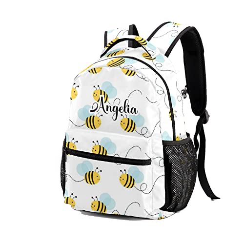 Custom Kids Backpack, Personalized Student School Bags for Boys & Girls, Bookbags for Travel Cute Bumble Bee2
