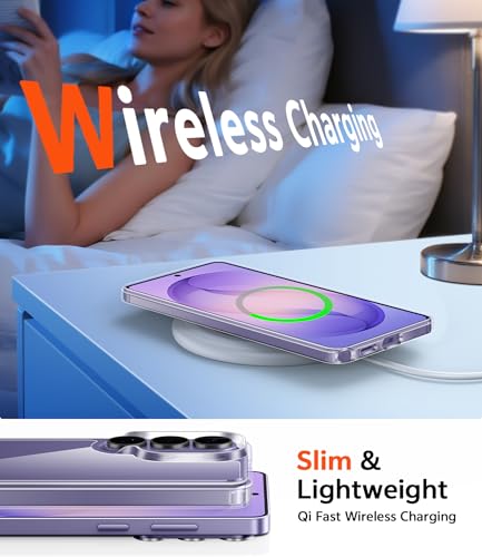 Image of FNTCASE for Samsung Galaxy S26-Ultra Case: Clear Magnetic Phone Cases with Screen Protector Compatible with Magsafe Slim Anti Yellowing Rugged Protective Transparent Cell Phone Cover (Clear)