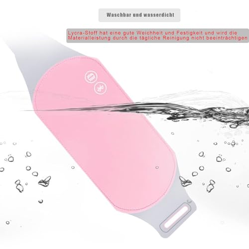 FONPOO Tragbares Elektrisches Heizkissen Rücken gegen Krämpfe, Frauen Perioden Wärmegürtel, 3 Temperaturmodi, USB Wiederaufladbar, Waschbar, Lycra Material
