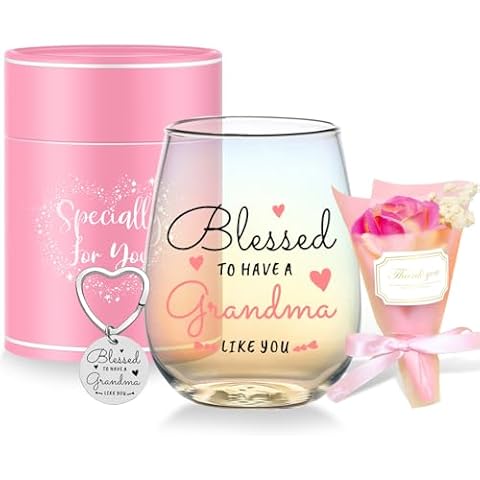 Yalucky Iridescent Wine Glass for Grandma Cover