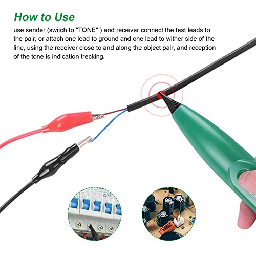 DIFCUL Cable Tracker, Kabelbruch Suchgerät, MS6812 Telefonleitung Tracker, Professionell Netzwerk Kabeltester, Tester Kabel Tracker für Durchgang des Testschaltkreises und Überprüfen von Kabeln