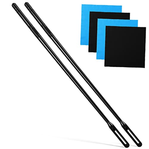 BESTonZON Flute Cleaning Tools 2 Cleaning Rods 4 Flute Polishing Cloths Complete Set