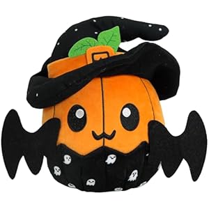 Halloween Pumpkin Witch Plush Toy With Bat Wings, Stuffed Animal Plushies and Witch Decorations, Soft Fluffy Hugging Decor, Present for Kids and Adults Halloween Pumpkin Witch Plush Toy With Bat Wings Stuffed Animal Plushies and Witch Decorations Soft Fluffy Hugging Decor Present for Kids and Adults