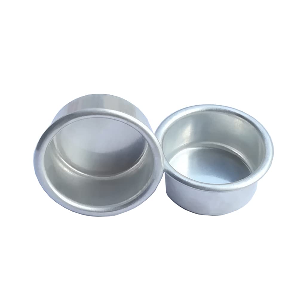 Hugede Silver 20 Pcs Aluminium Candlestick Holder Cups Mini Metal Candle Cups Empty Scented Candle Container Tealight Candle Holders