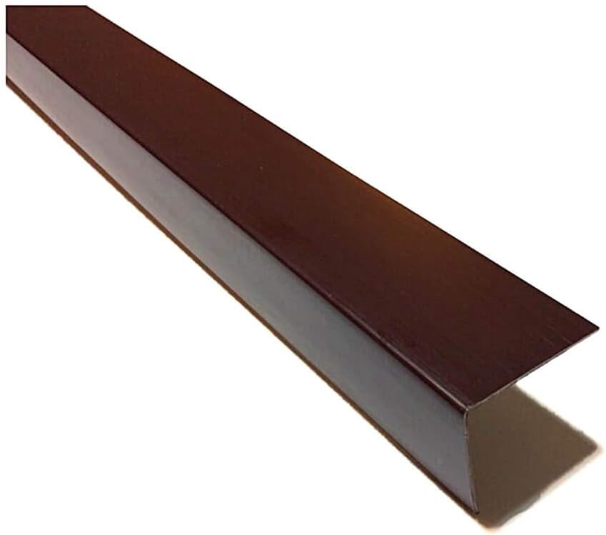Brown Plastic PVC Corner 90 Degree Angle Trim Wall Edge Protector 2.5 Meters Various Sizes Cezar by TMW Profiles (50mm x 50mm x 2.5M)