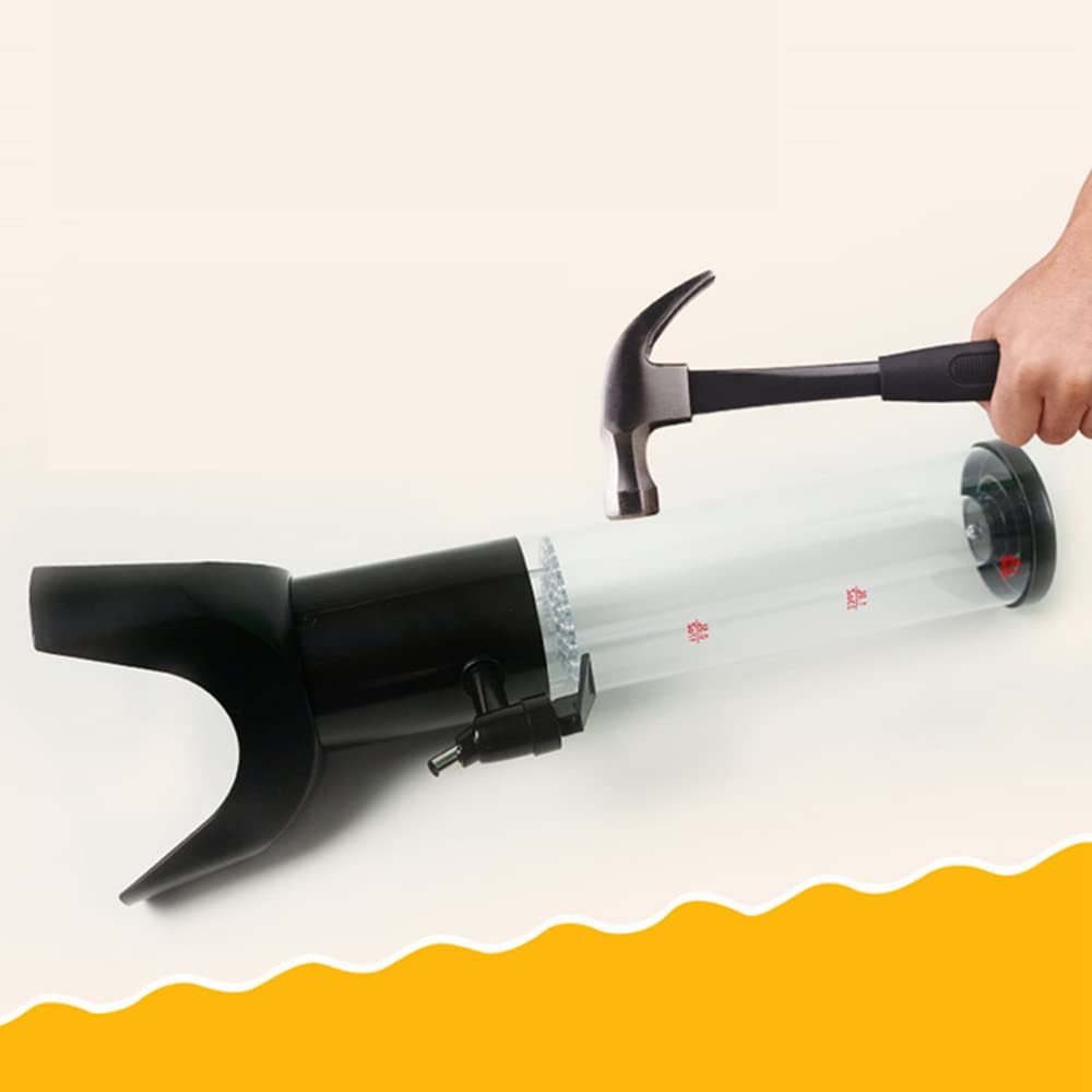 yasoe 1,5L Torre Dispensadora de Cerveza Grifo Integrado de Fácil Limpieza con Tubo de Hielo Dispensador de Torre Transparente de Bebidas - Negro