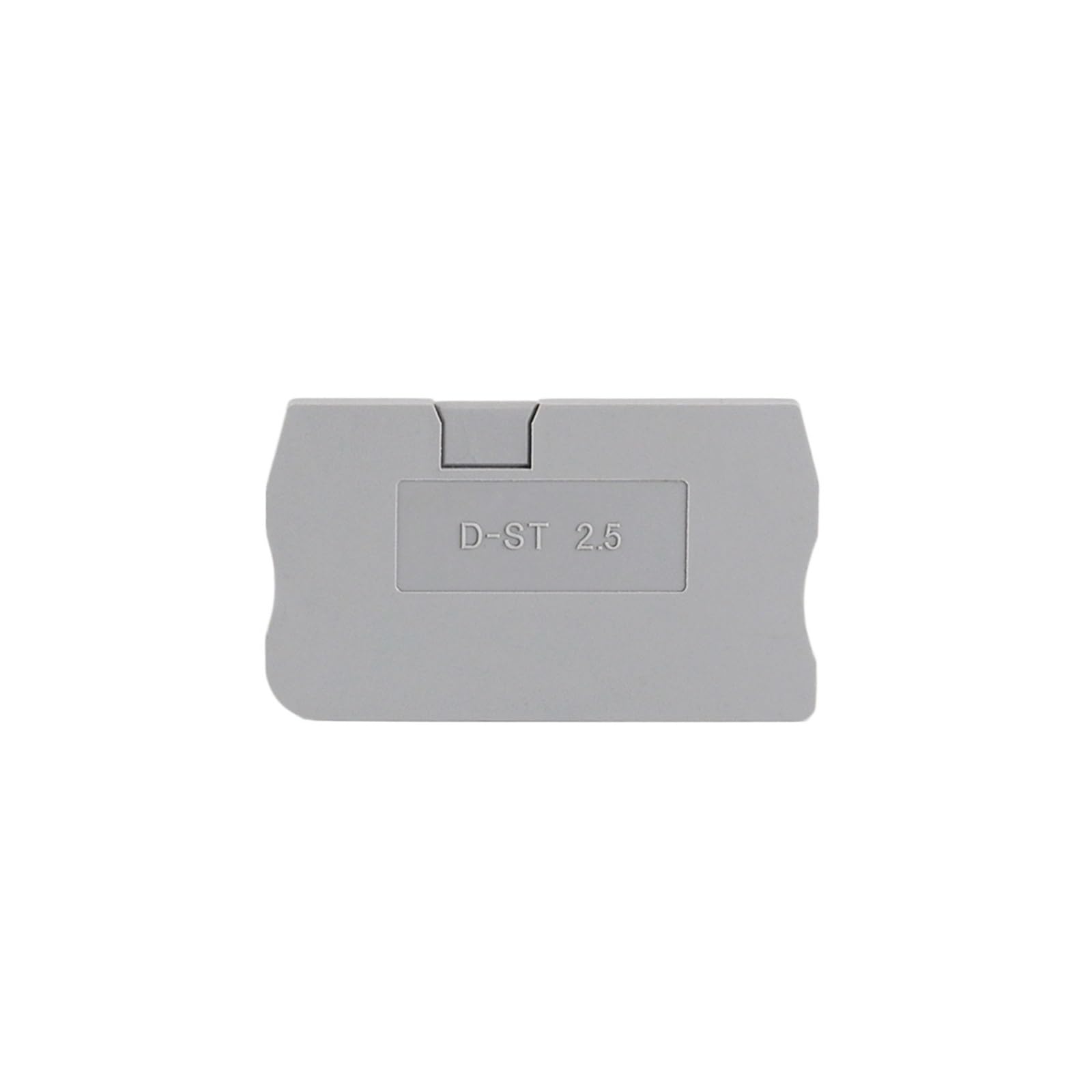 Tapa final D-ST 1,5-2 para bloquear bornas expuestas en conector de carril Din de 2,5mm 4