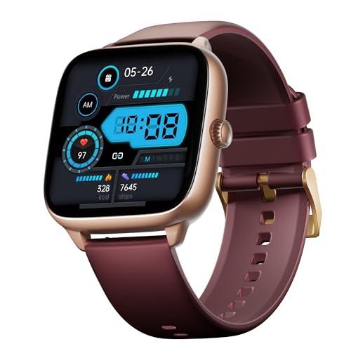 Boat Storm Verge, 1.72' (4.4 cm) Unisex Design, AuraVue Display with 20% Higher Brightness, Premium Metal Body, 80+ Sports Mode, Bluetooth Calling, Smart Watch for Men & Women (Velvet Wine)
