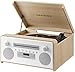 Crosley CR7024A-NA Carter 7-in-1 Bluetooth Vinyl Record Player, 3-Speed Turntable, CD Players, AM/FM Radio, Natural