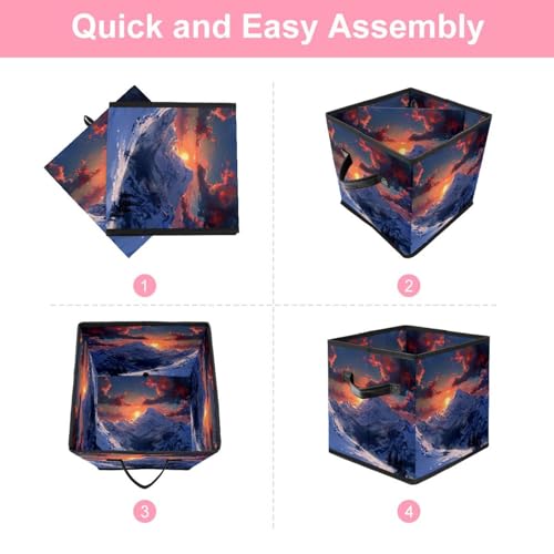 Boîte de rangement pliable pour optimiser les étagères bondées