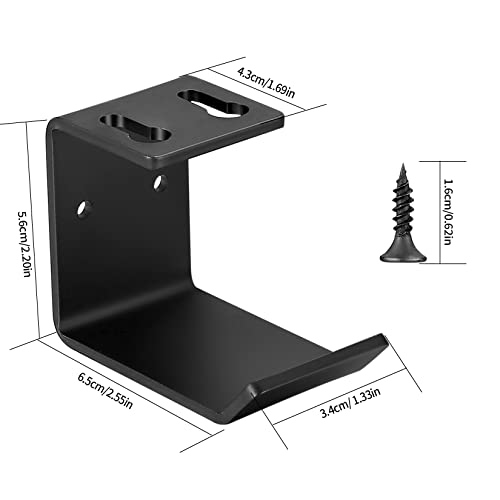 Jttxiu 2 Pezzi Supporti per Cuffie, Gancio per Cuffie Sotto Scrivania, Supporto da Parete per Cuffie Wireless e Cablate, con Nastro Adesivo e Viti per Cuffie