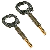 ECUDIS Pack of 2 Lamp Keys Socket Turn Keys Replacement Switch Knobs, Brass Finish