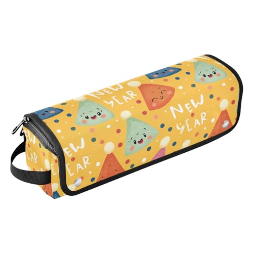 Bolsa de Herramientas para Cabello Amarilla New Year Hat, Organizador Portátil Resistente al Calor para Plancha, Rizadora, Secador y Accesorios de Estilismo, Diseño 2 en 1 miniatura 1