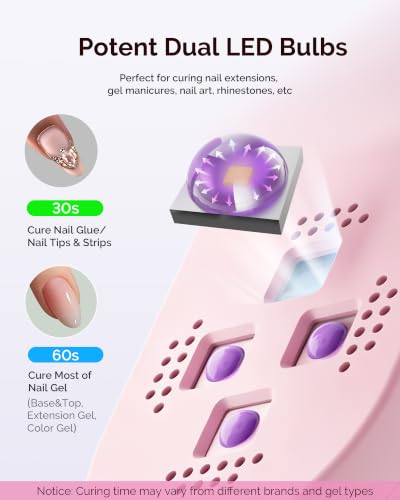 Image of MelodySusie Mini UV Nail Lamp P-ART04G for Single-Finger Quick Touch-Ups
