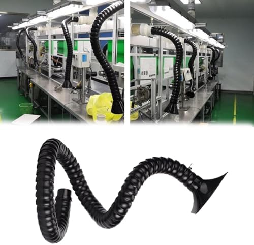 Flexible Dust Collection Hose - 2m (6.5ft) Duct Arm for Soldering Fume Extraction - Ideal for Commercial & Residential Use, 100mm (3.94in) ID, Improve Air Quality
