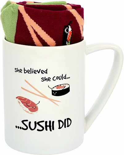 Mug et chaussette sushi 18 oz ensemble de vaisselle et accessoire mixte