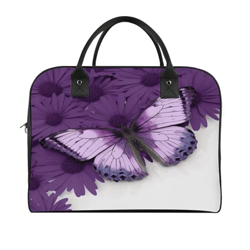 Maletín morado para portátil unisex ligero y casual miniatura 3
