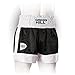 GREEN HILL Pantaloncini Fighter Kick Boxing Muay Thai Boxe Nero Bianco K1 Low (L)