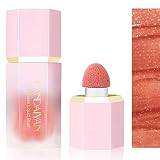 Cream Liquid Blush Makeup, Air Cushion Blush for Cheeks, Liquid Blush Beauty Wand with Sponge Tip, L