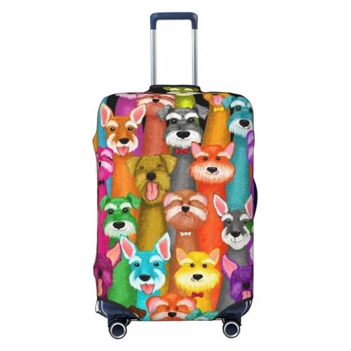 Dogs Print Suitcase Cover Luggage Protector Washable Elastic Fashionable Travel Gear Cover
